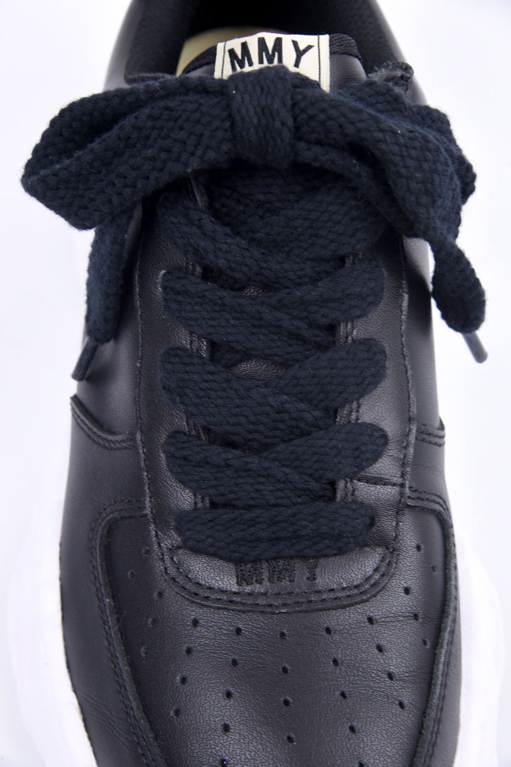 【訳ありアウトレット品】 "WAYNE LOW" OG sole leather Low-Top sneaker / オリジナルソール レザー ローカットスニーカー ブラック