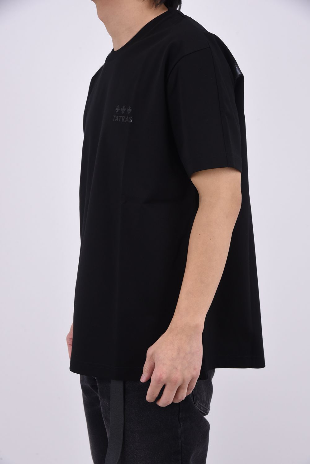 TIDEO (ティデオ) / ブランドロゴ 半袖 Tシャツ (ブラック)