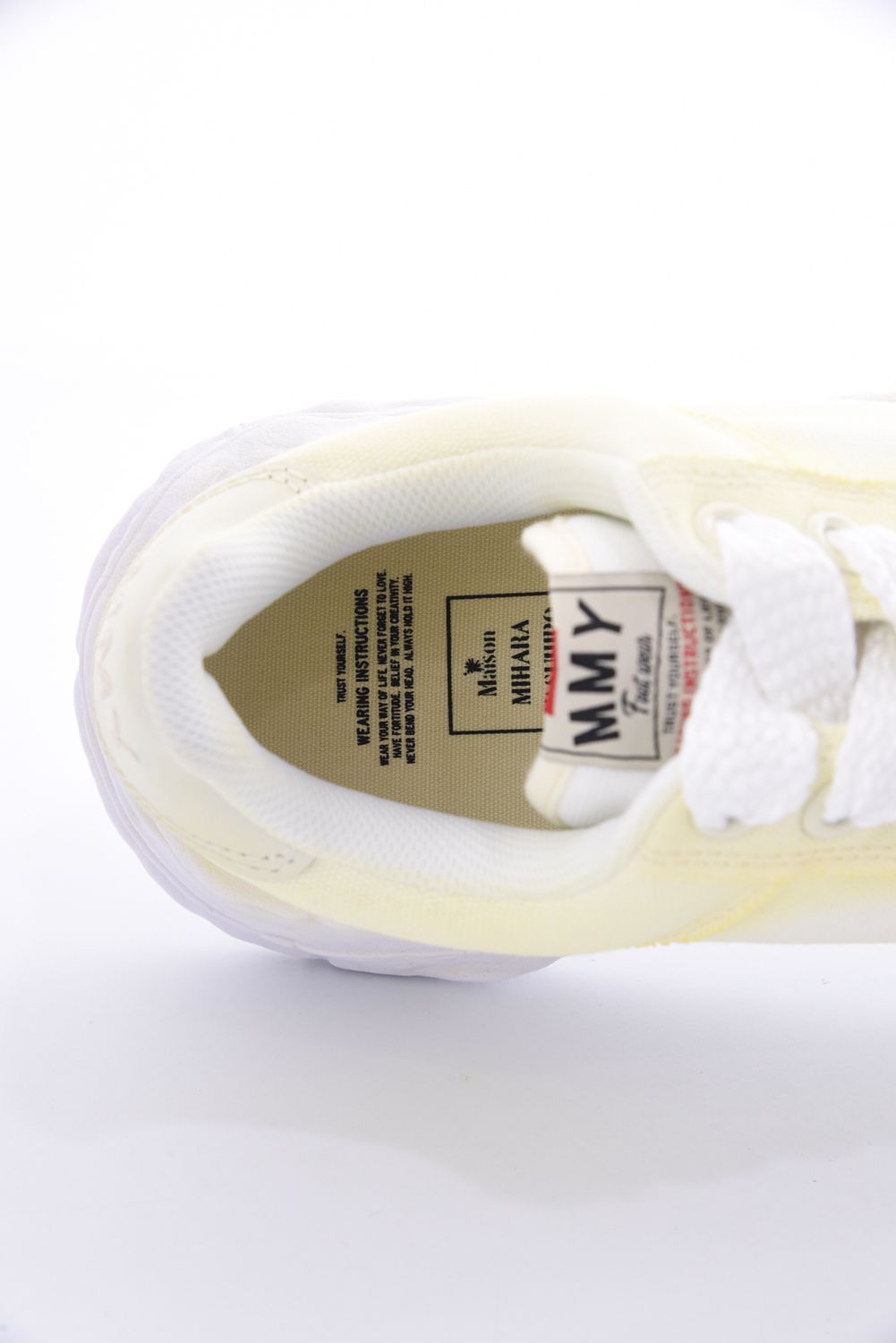 "WAYNE" OG Sole Effect Canvas Low-top Sneaker / オリジナルソール スプレーエフェクト キャンバス ローカットスニーカー ホワイト