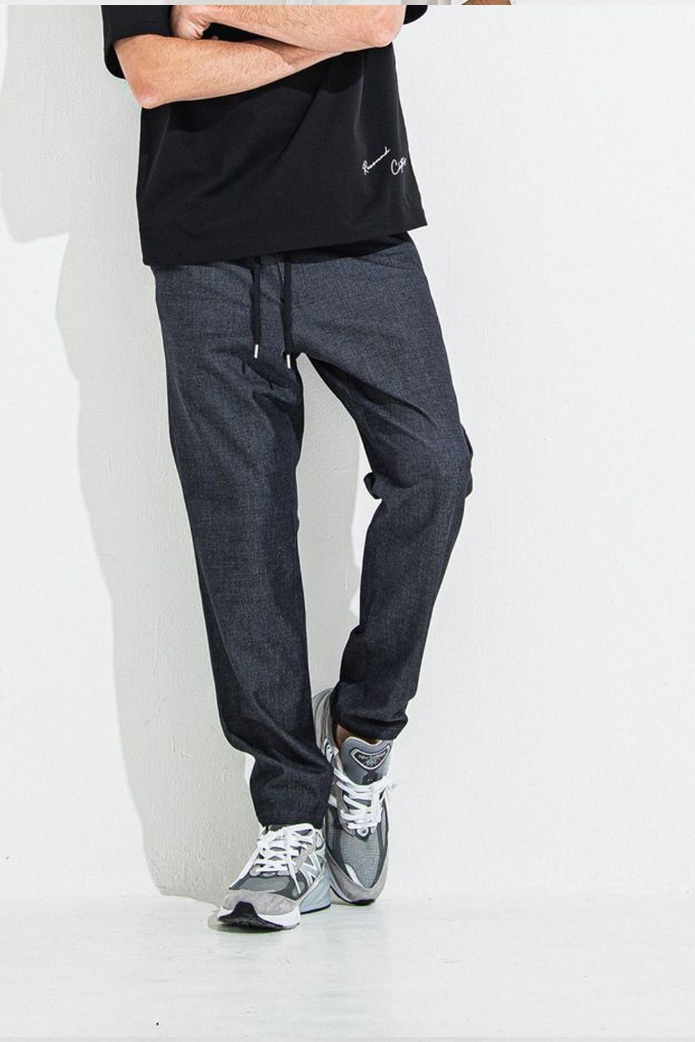 PAT WIDE EASY PANTS / ストレッチツイル ワイドテーパード イージースラックス デニム