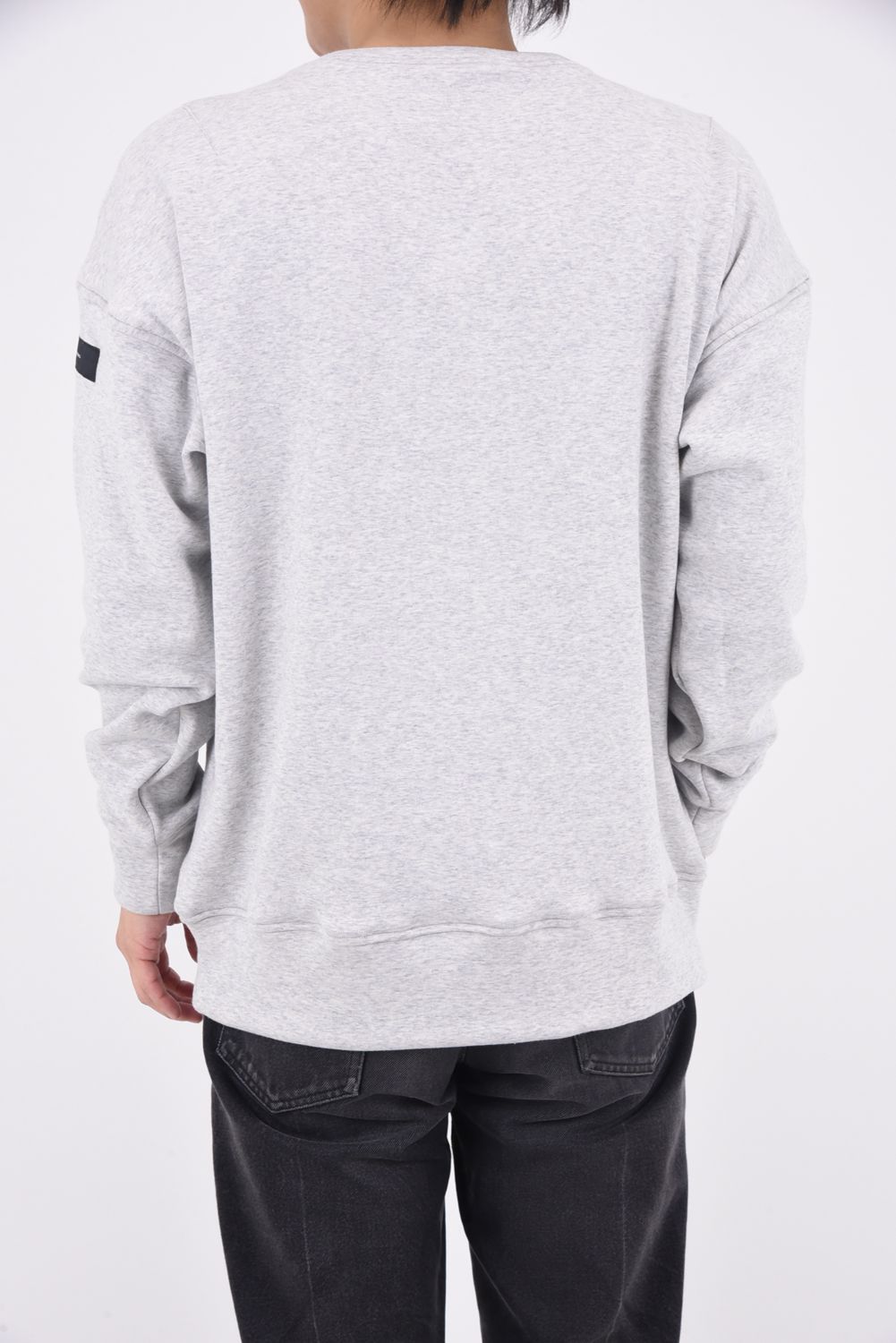 RC CHENILLE VELOURS FLEECE DROP TRAINER / サガラ刺繍ワッペン 裏起毛 ルーズトレーナー (グレー)