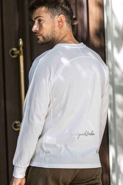 【26SS】 GRADIENT RHINESTONE LONG T-SHIRT / グラデーション ラインストーンロゴ ロングスリーブTシャツ (ホワイト)