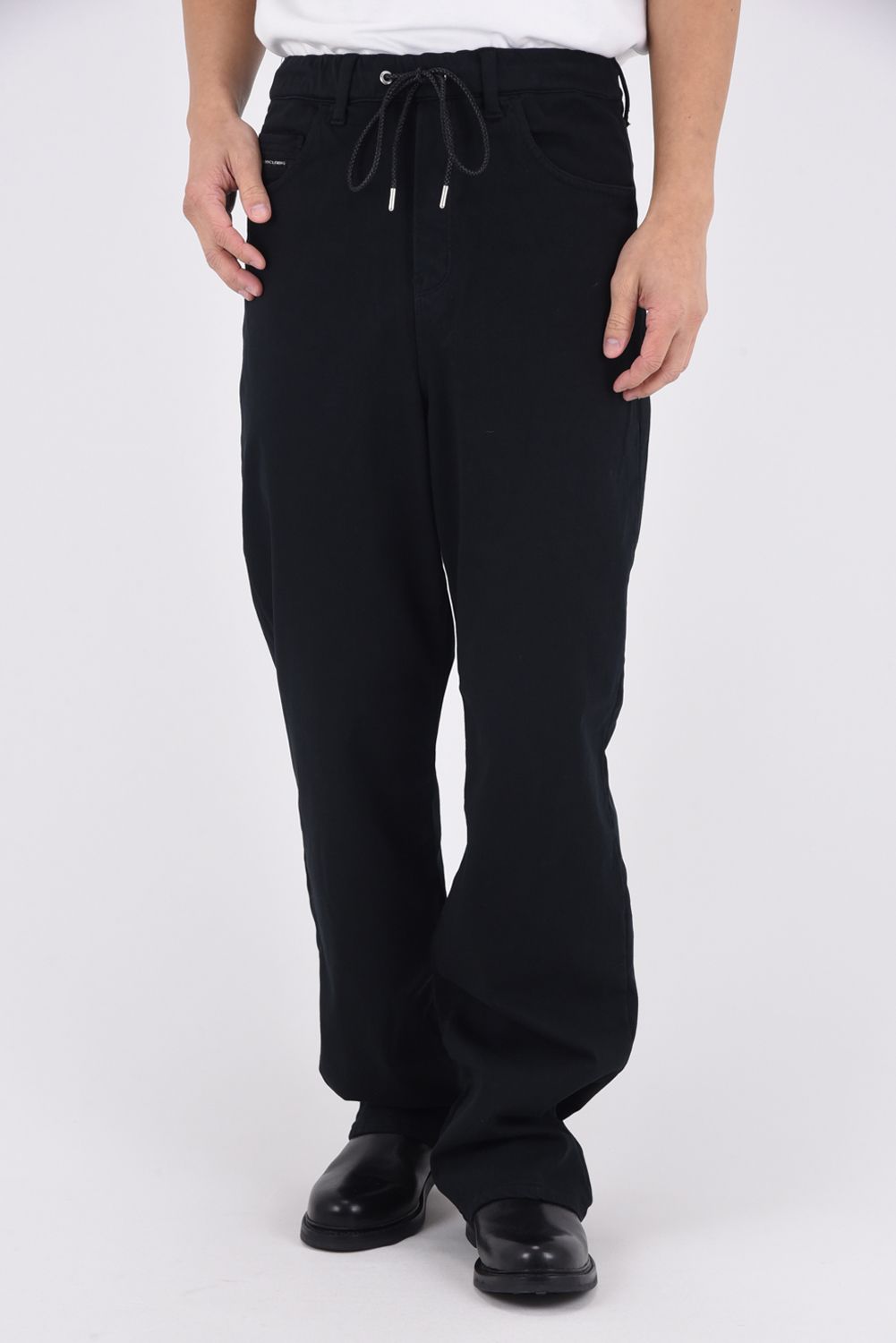 KING DENIM JERSEY / 新定番 バギーシルエット デニムジャージーンズ (ブラック)