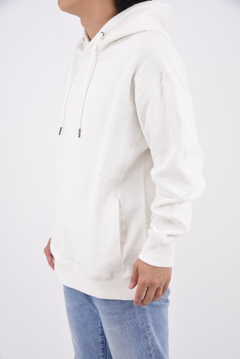 PATCH LOGO HOODIE / バックロゴ ヘビースウェット フーディー (ホワイト)