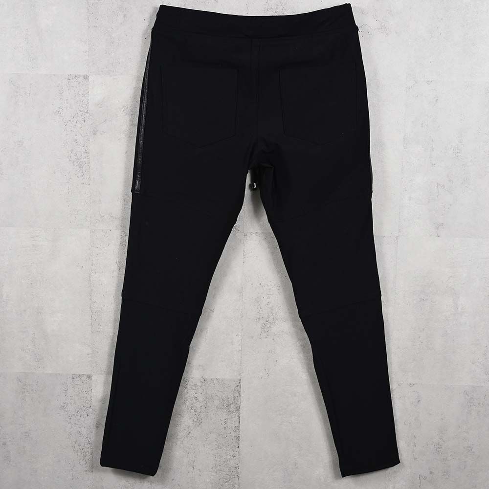 JOHNSON LINE HEAT PT / 【定番商品】 裏起毛 ハイブリットジャージー ラインパンツ (ブラック/ブラック) (10月下旬入荷予定) ※オーダー締切:9月7日(月)17時