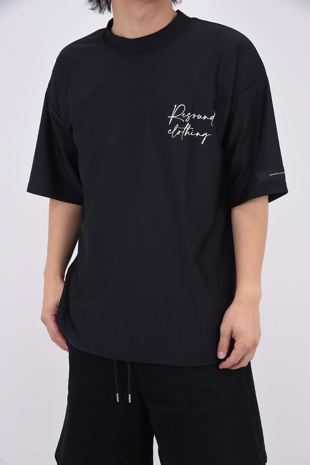 ID RUSH OVER TSHIRT / バックロゴ ラッシュガード 半袖Tシャツ ブラック