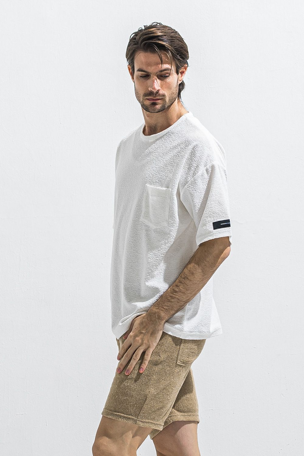 PILE OVER TEE / パイル オーバーサイズ Tシャツ （ホワイト） (4月中旬入荷予定) ※オーダー締切:2月15日(日)18時