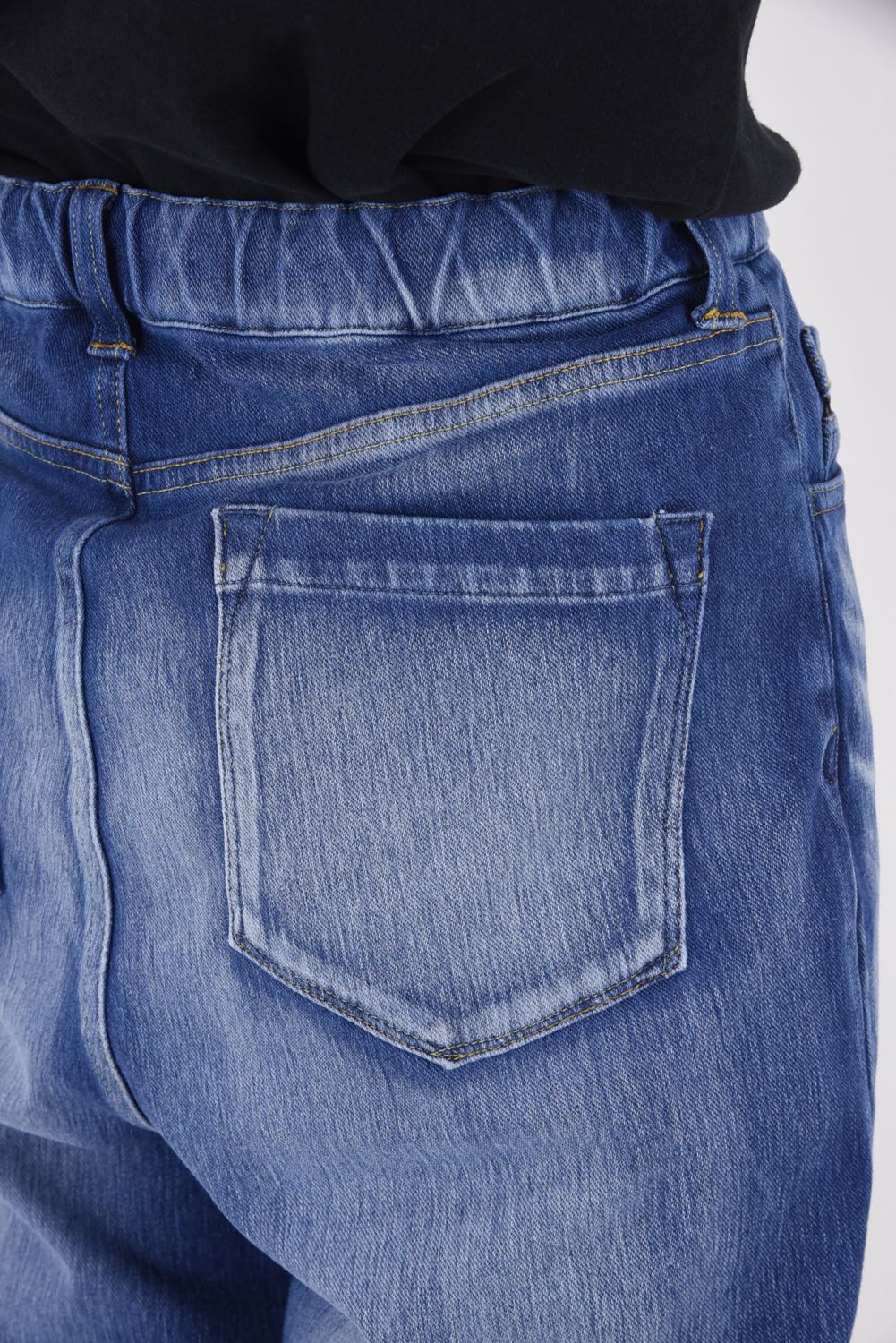 KING DENIM JERSEY / 新定番 バギーシルエット デニムジャージーンズ (インディゴユーズド)