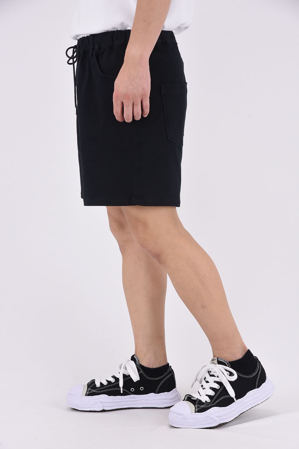 DENIM JERSEY SHORTS / ジャージーンズ ショートパンツ ブラック