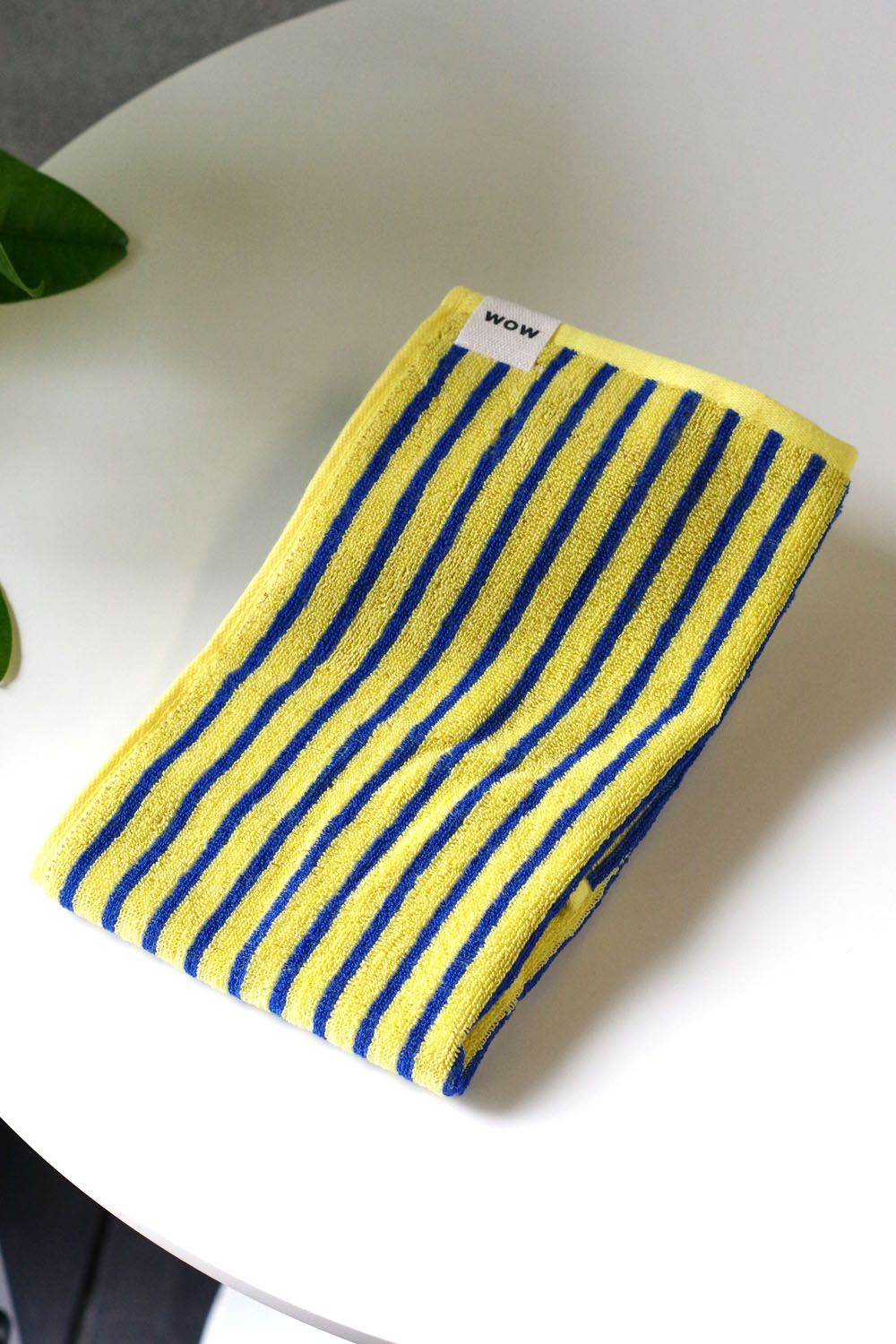 WITH OR WITHOUT - Stripe Face Towel / シルク混 ストライプ