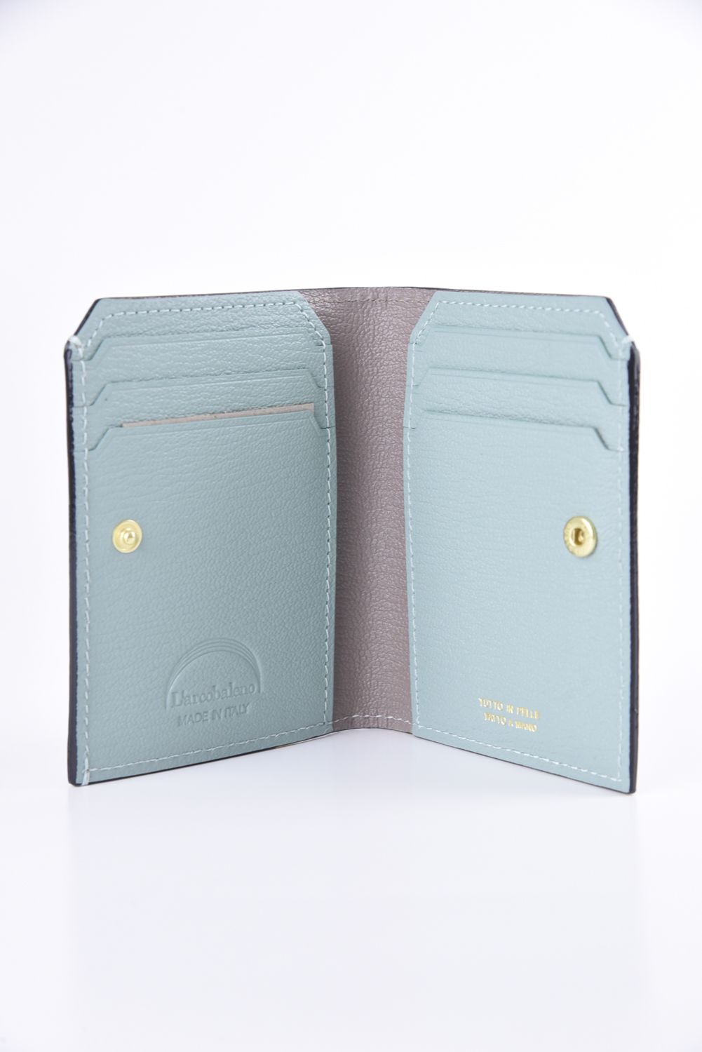 【残り1点】 CARD WALLET / LA501GT ゴートレザー 二つ折りスマートカードウォレット トルトラ / ミントグリーン