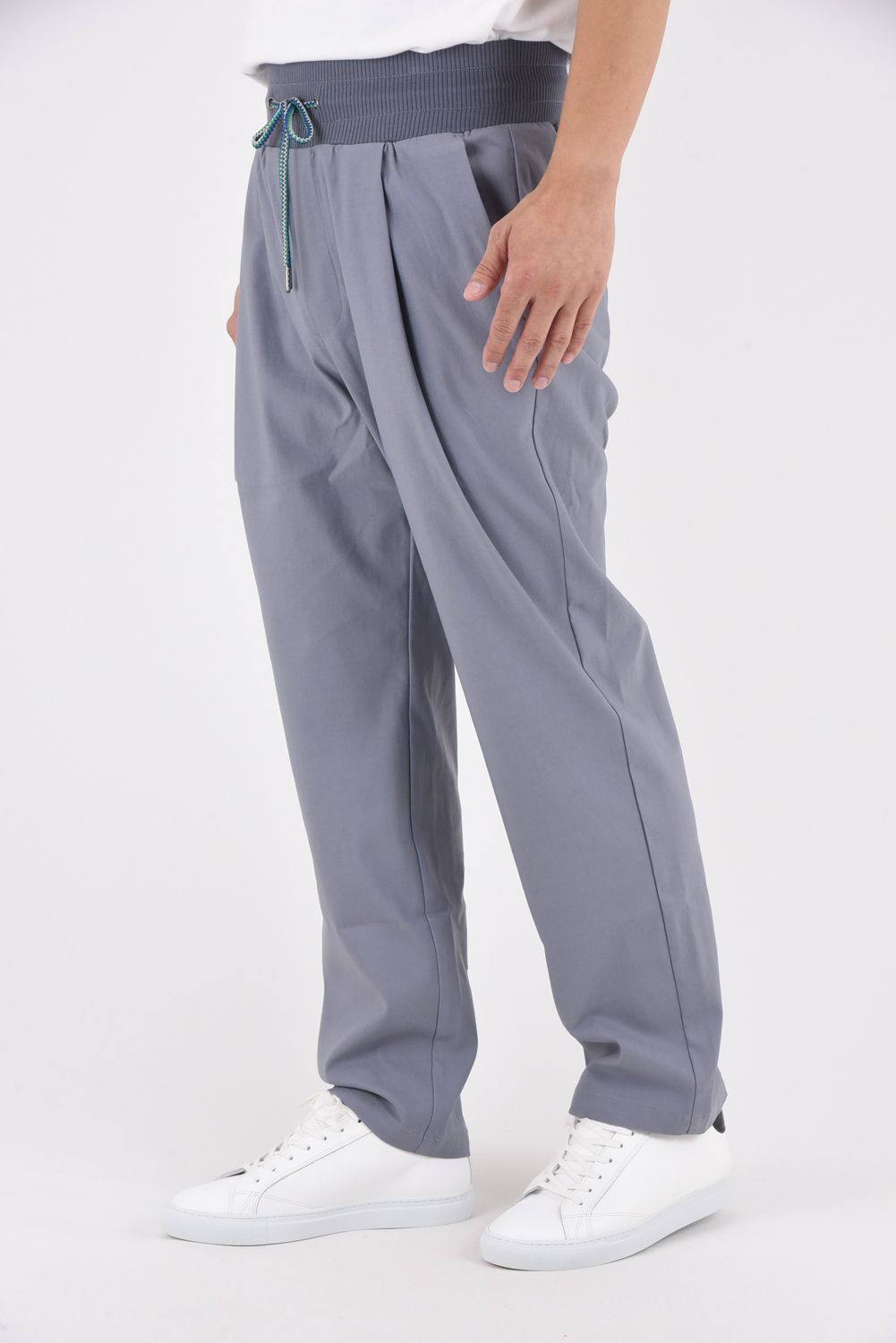 WIDE RIB PANTS / ワイド リブ パンツ グレー