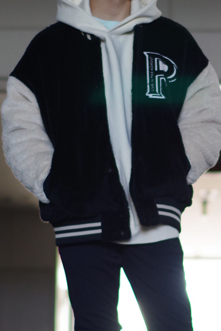 RESOUND CLOTHING - BOA OVER VARSITY JACKET / ボア ドロップ 