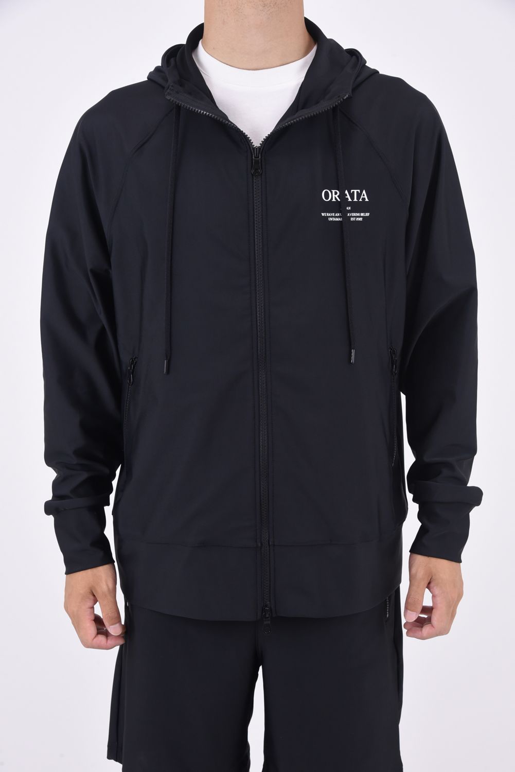 RUSH ZIP HOODIE / ラッシュガード ジップパーカー ブラック