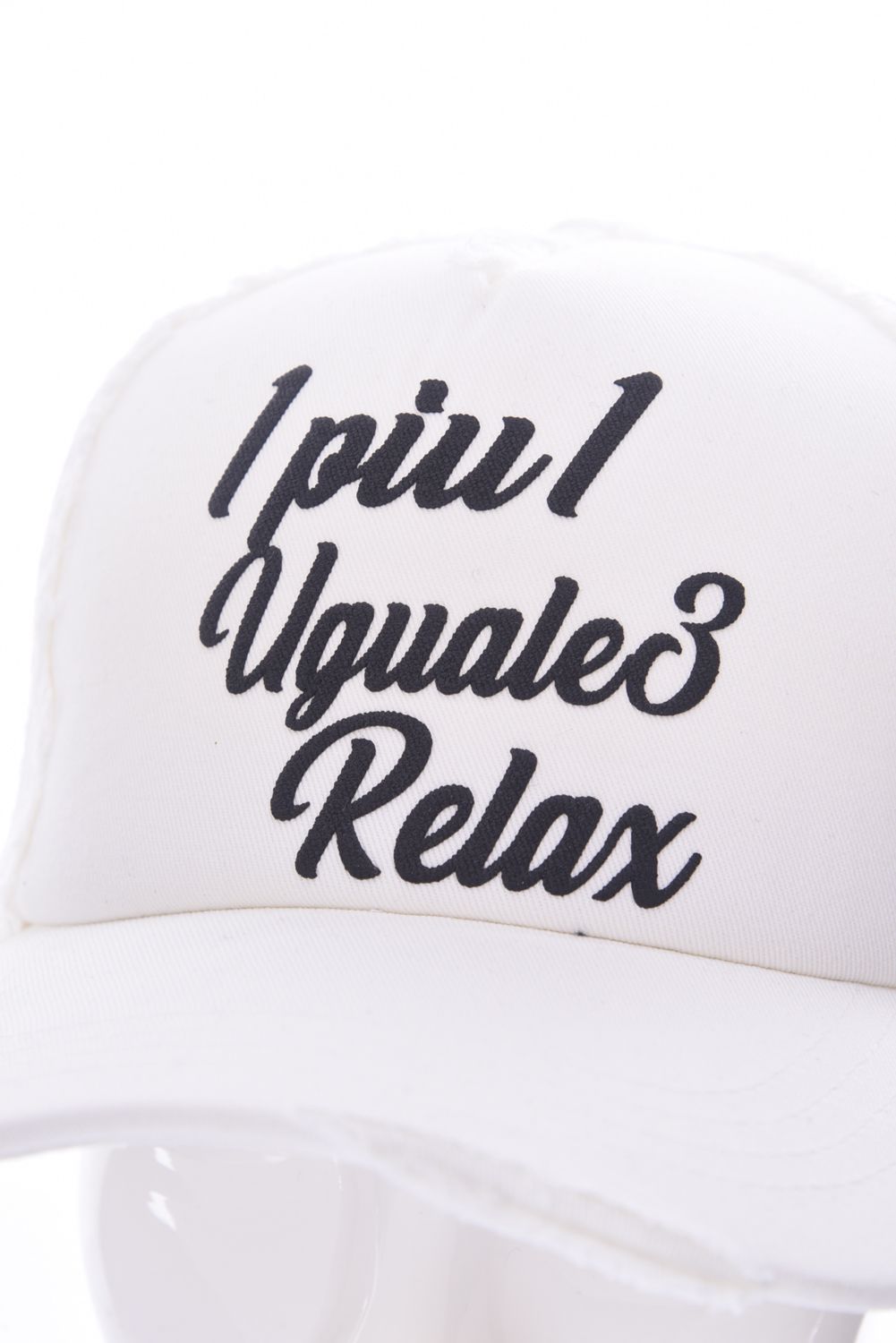 3 STEPS LOGO CAP / 発泡プリント ロゴキャップ ホワイト