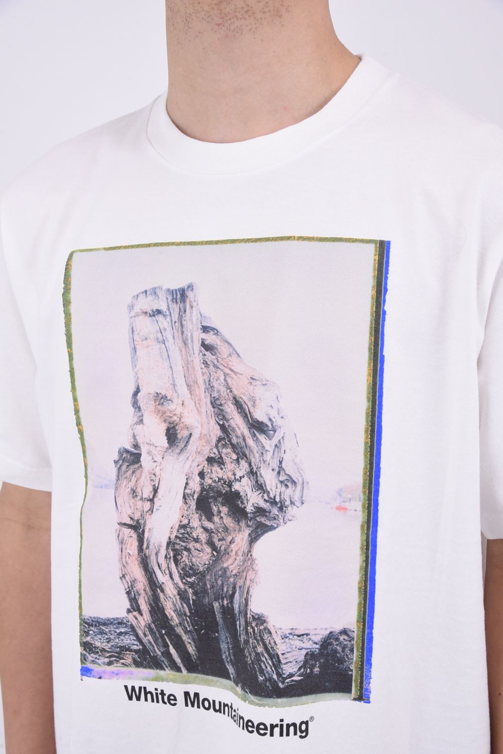 "WANAKA" PHOTO T-SHIRT / フォトプリント レギュラーシルエット クルーネック 半袖 Tシャツ ホワイト