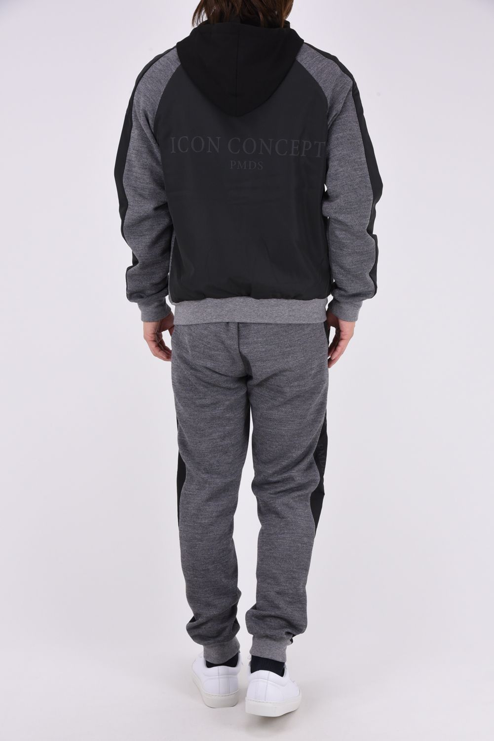 【LEON掲載】【26AW】 ICON PANT PRINT / ウール混 ツートーン サイドライン スウェットパンツ (グレー)