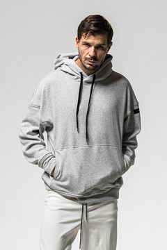 FRAIDAY OLD COVER VELOURS FLEECE HOODIE / 裏ベロアフリース カバーデザイン ロングスリーブ フーディー (グレー) (11月上旬入荷予定) ※オーダー締切：9月1日(月)18:00