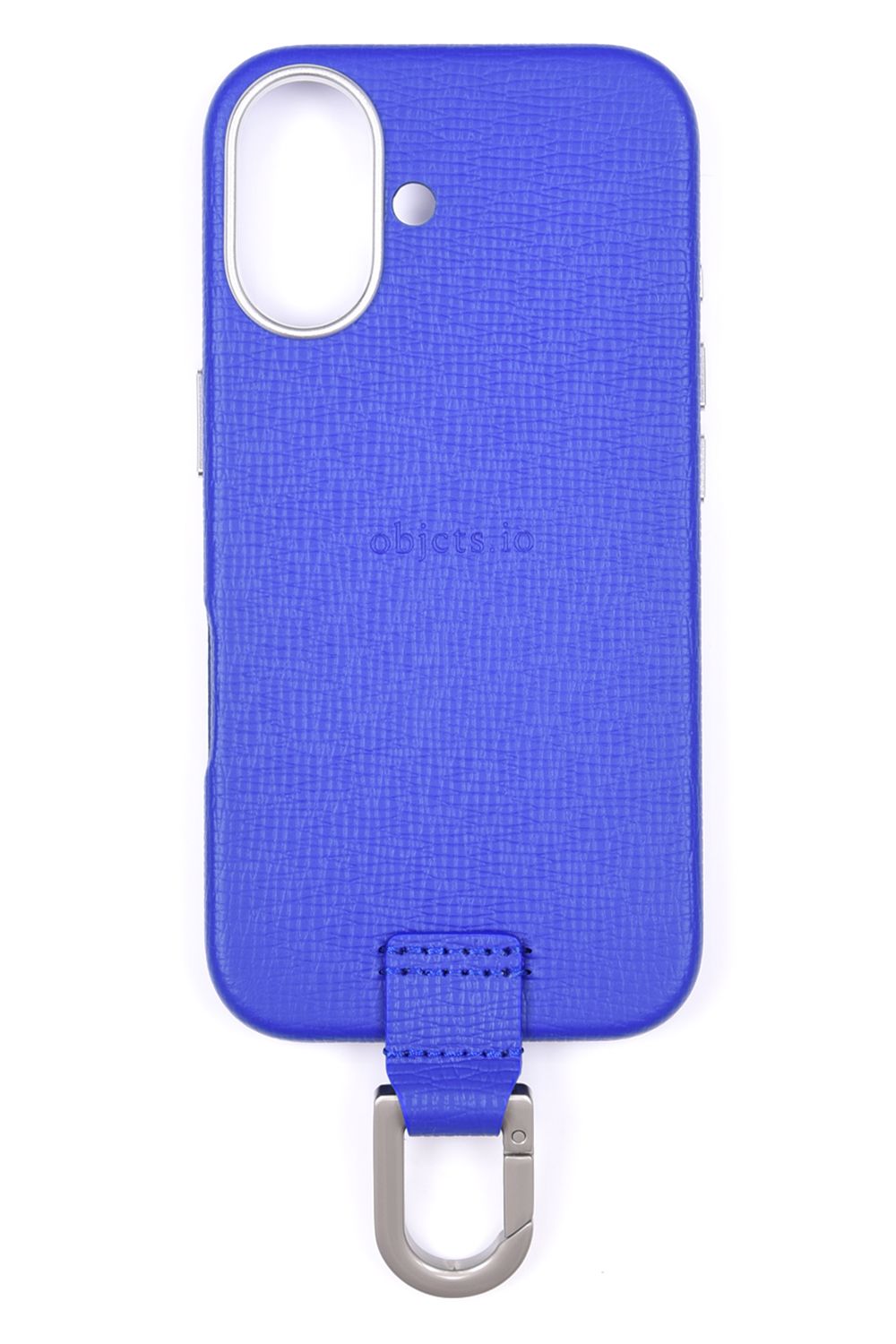 CARABINER-CASE / カラビナ付 iPhone レザーケース (ラピスブルー)