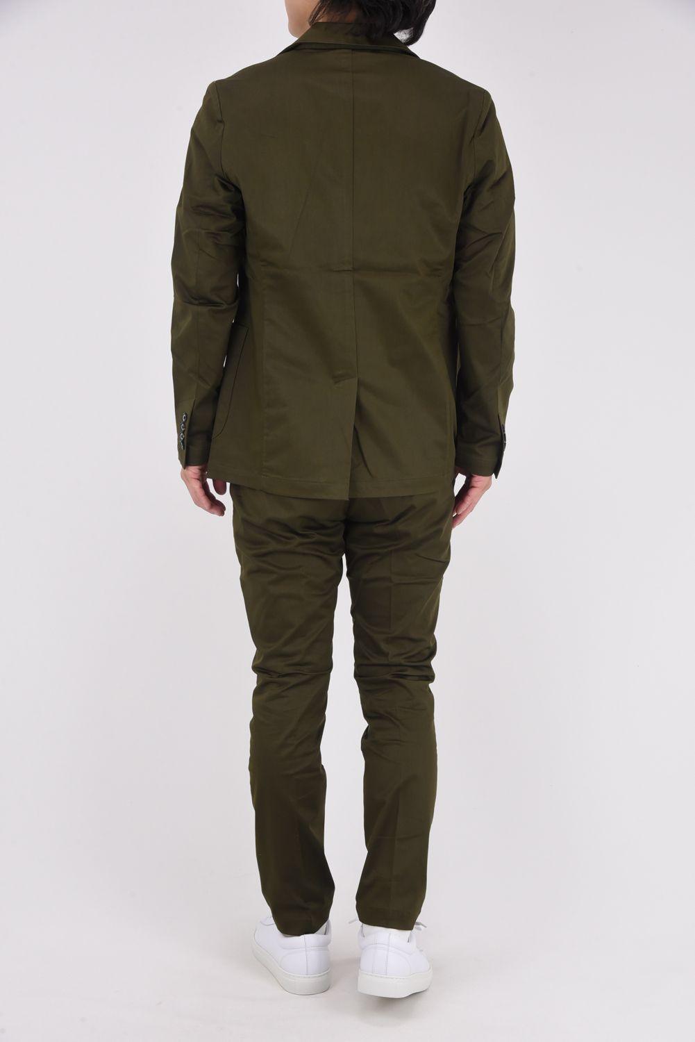 【25AW】 BRIGHT STRETCH JACKET & SLACKS / 微光沢素材 ストレッチジャケット&スラックスセットアップ (カーキ)