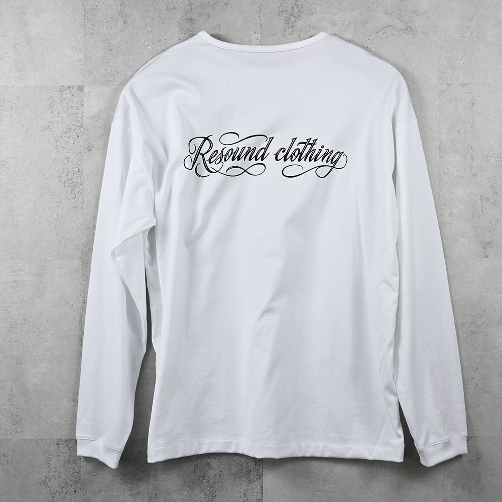 PIN ST RC over longsleave Tee / バックロゴプリント オーバーサイズ ロングスリーブTシャツ (ホワイト) (7月中旬入荷予定) ※オーダー締切:5月23日(土)17時