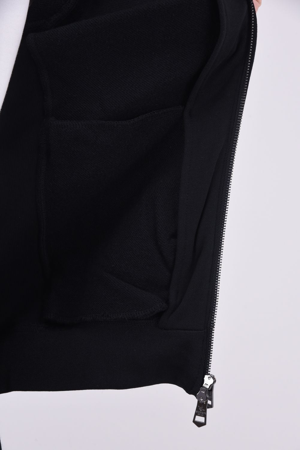 HEM LOGO HOODIE / ワイドスピンドル ロゴ スウェット パーカー (ブラック)