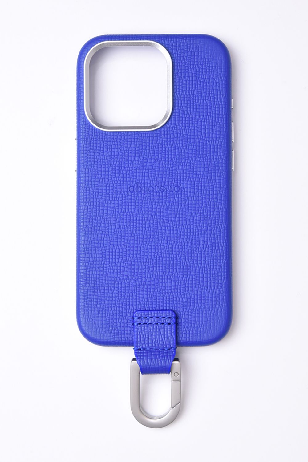 CARABINER-CASE / カラビナ付 iPhone レザーケース (ラピスブルー)