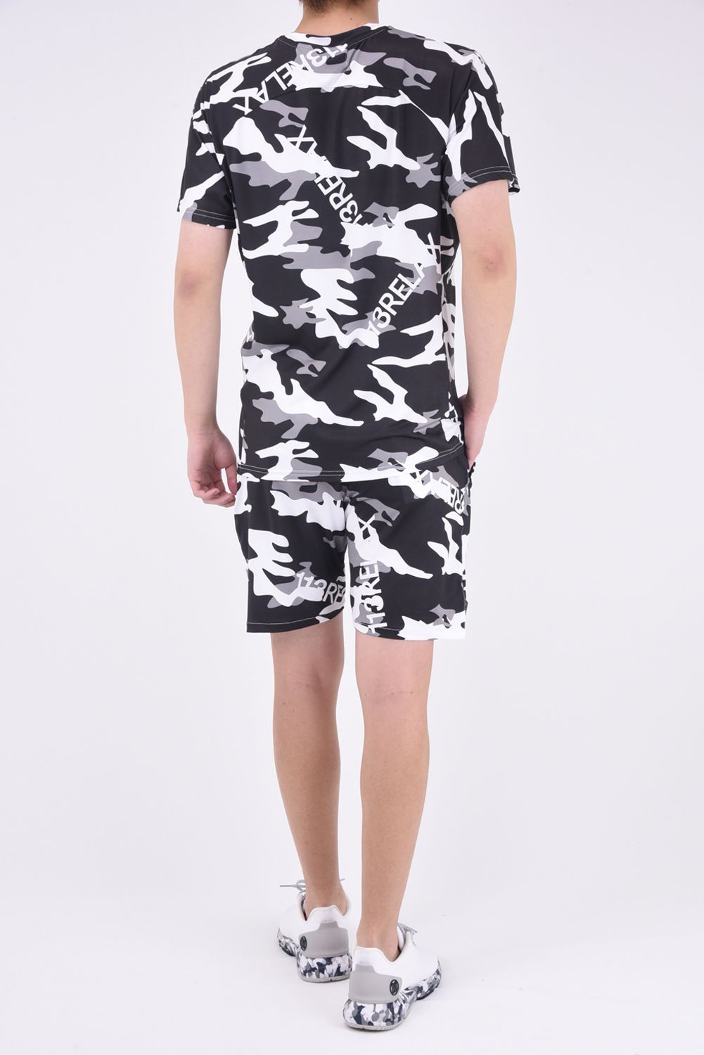 CAMO LOGO T-SHIRTS / オリジナルカモフラ柄 半袖ラッシュガード ブラック