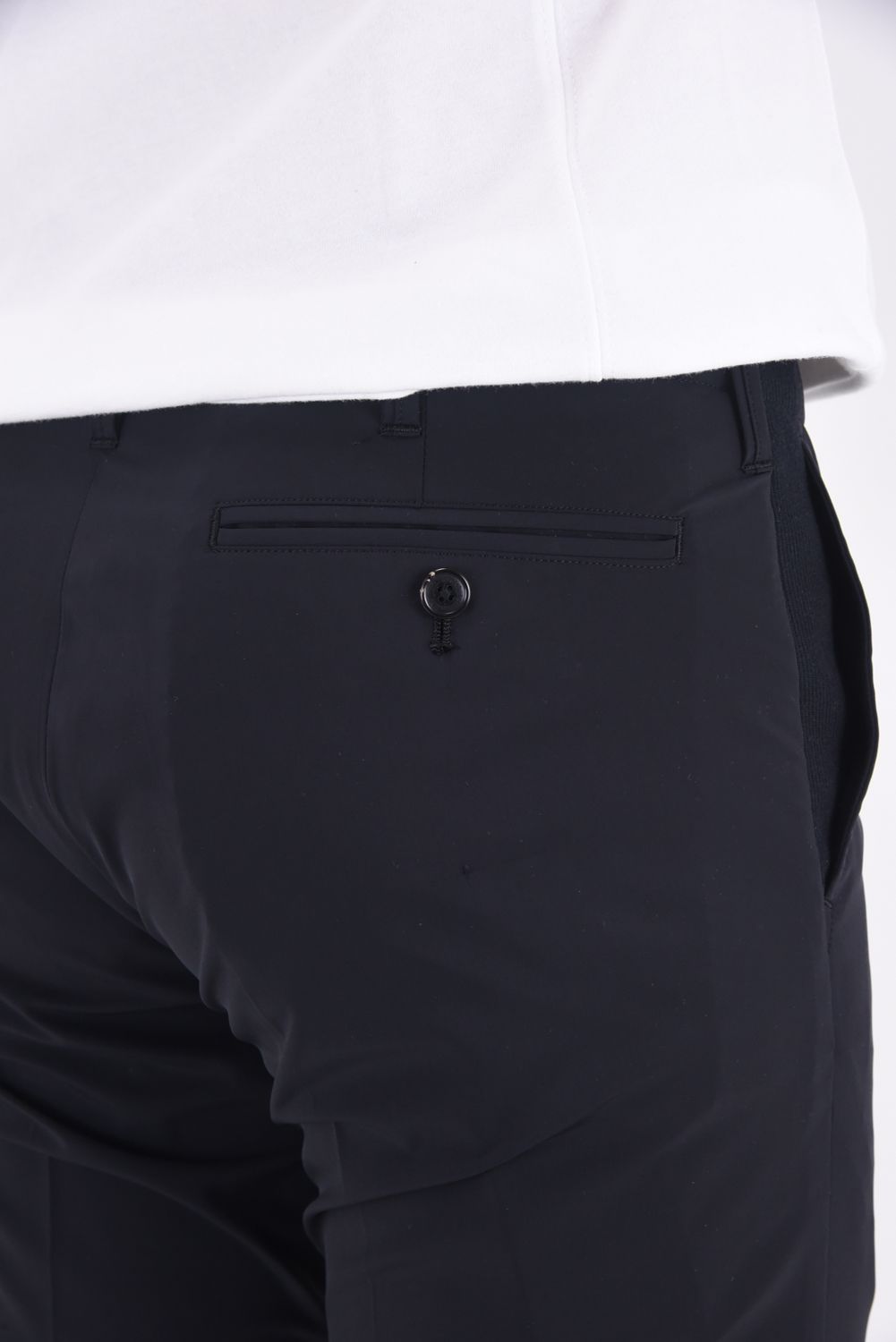 RIB SLACKS / 定番 リブスラックスパンツ ブラック
