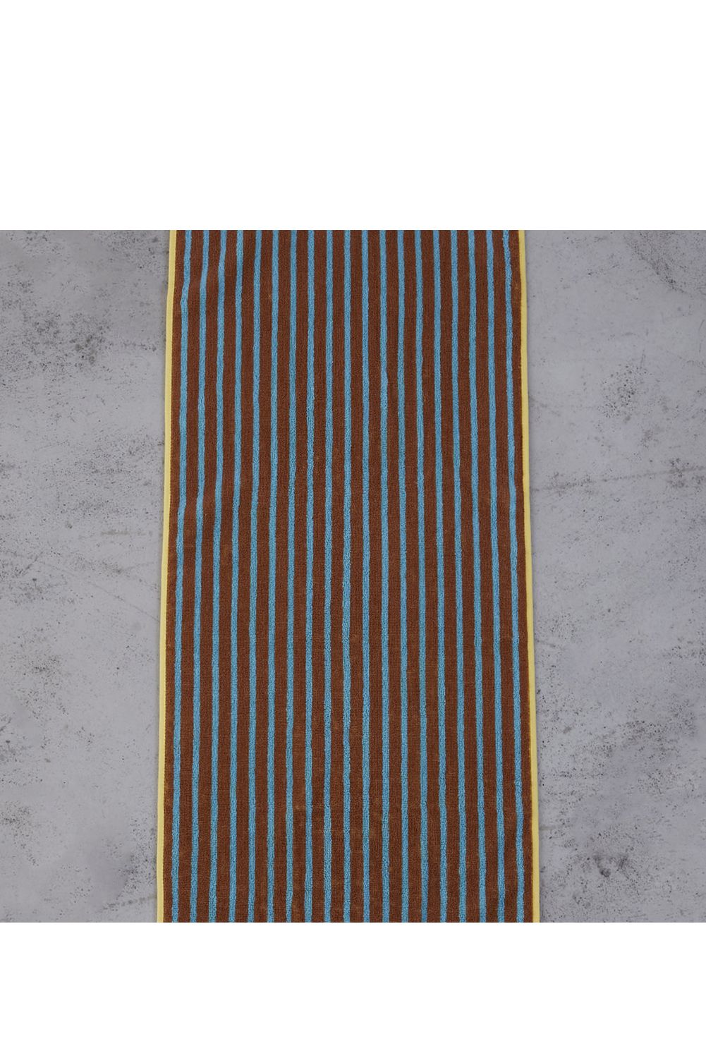 Stripe Face Towel / シルク混 ストライプ フェイスタオル (ブラウン)