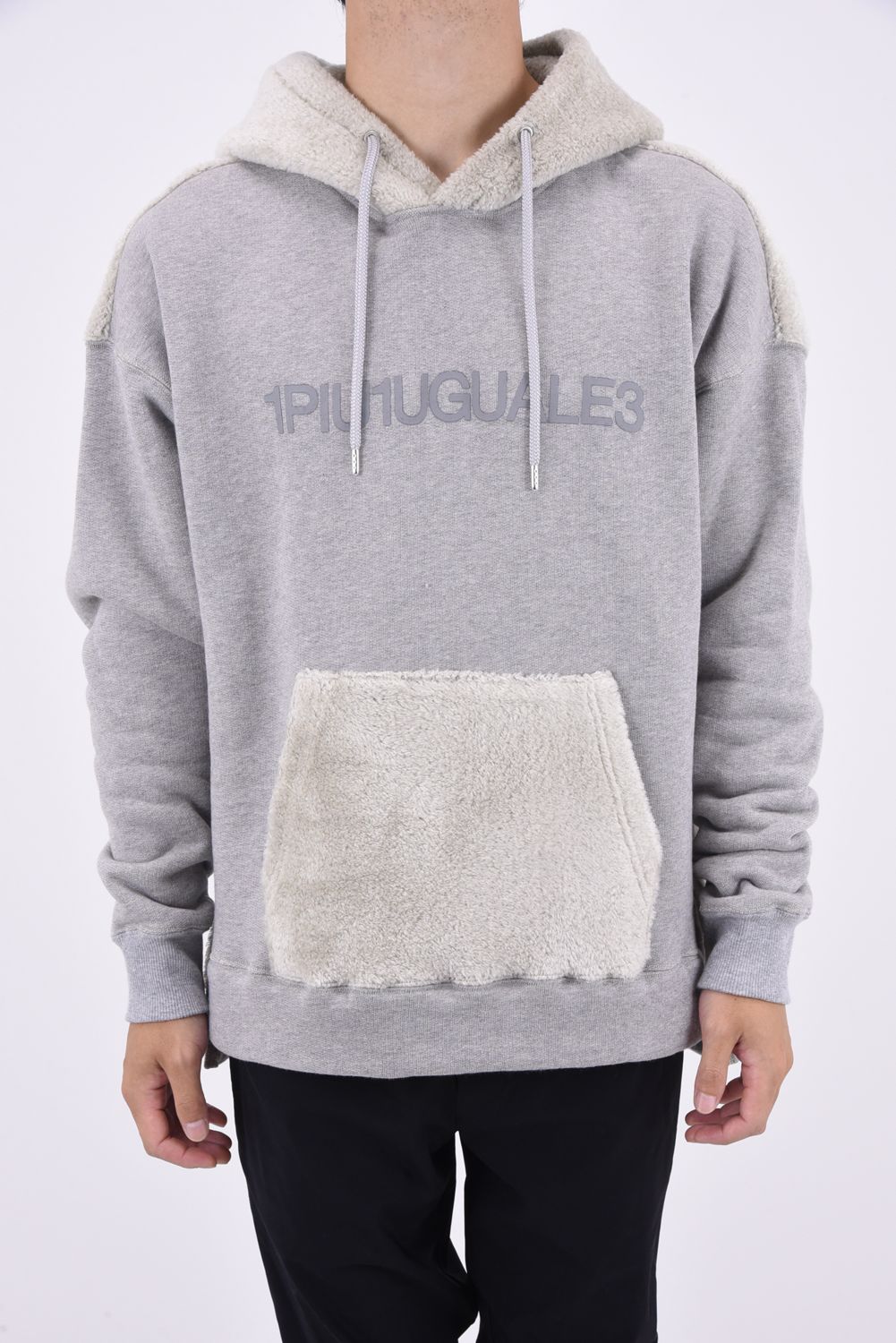 DROP SHOULDER PO PARKA / フロントロゴ ドロップショルダー プルオーバー トップグレー