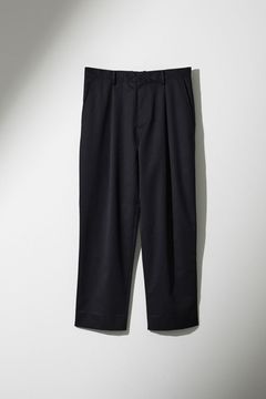 1OUT-PLEATS PANTS WOOL GABARDINE / ウールギャバジン 1アウトプリーツ パンツ ブラック