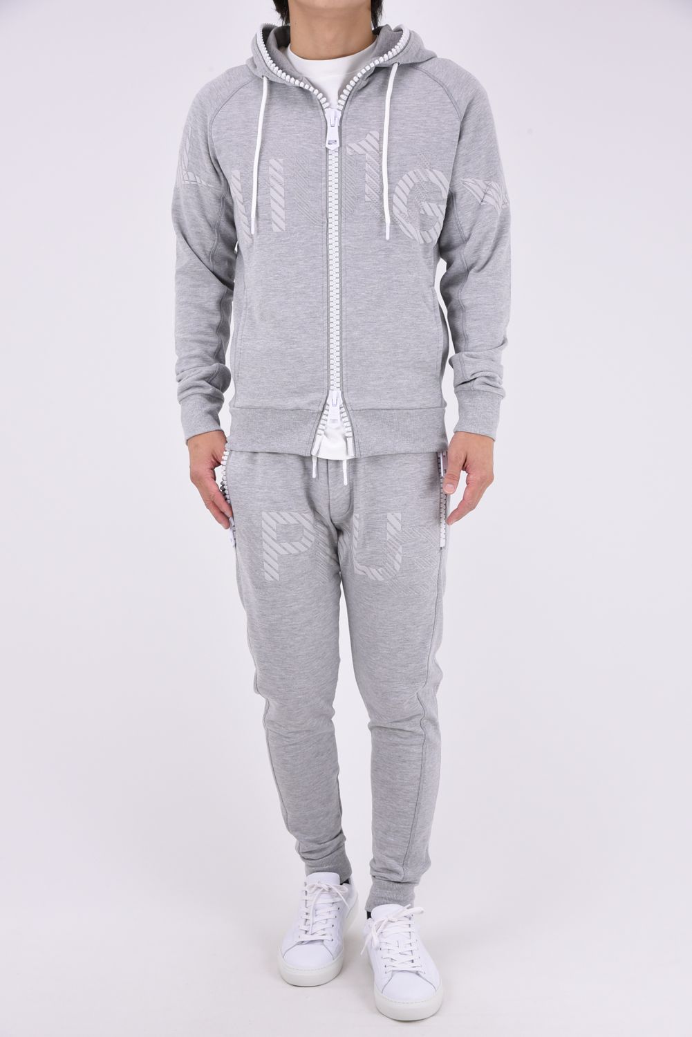 【26AW】 TC FRENCH TERRY SHADOW LOGO HOODIE / フレンチテリー シャドウロゴ フーディー (グレー)