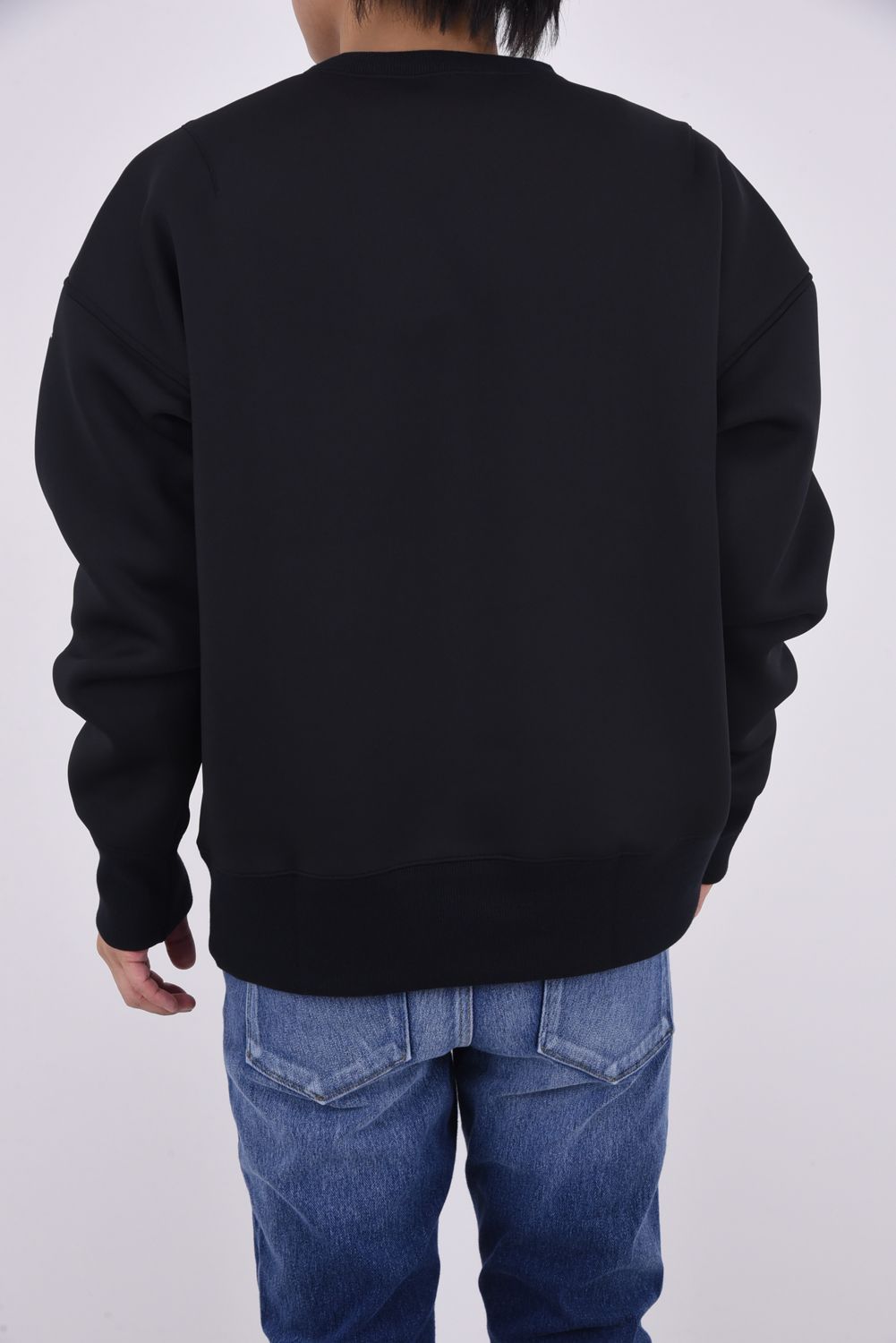 HD drop trainer / ダンボール素材 ルーズフィット トレーナー ブラック