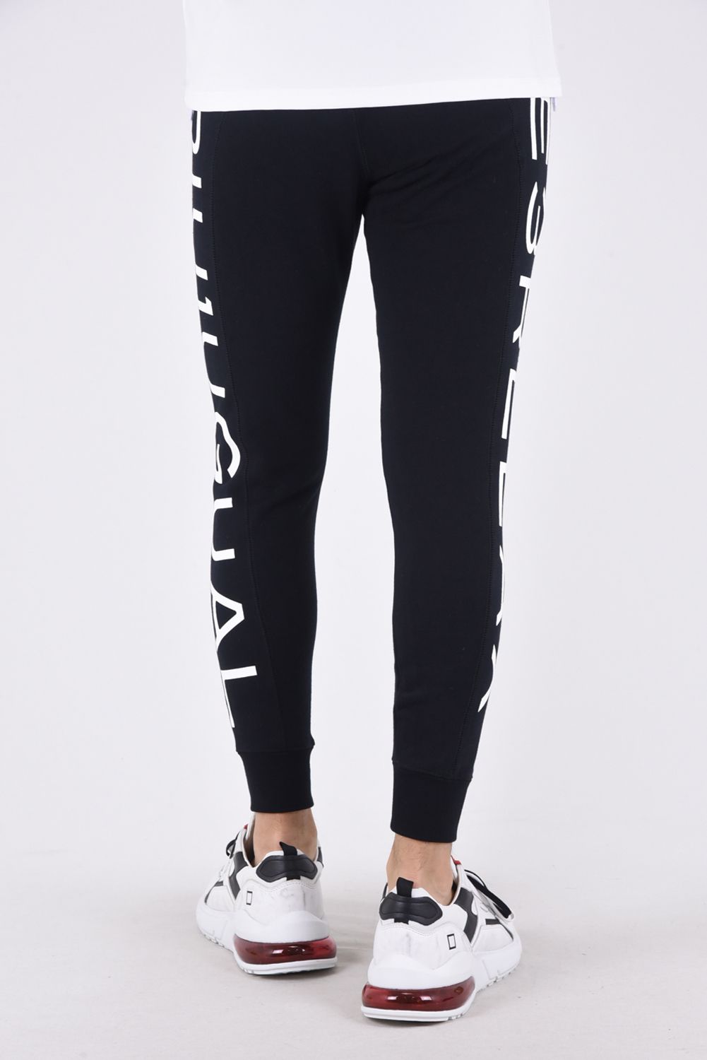 SIDE LOGO BIG ZIPPER JOGGER  / ビッグファスナー サイドロゴ スウェット パンツ ブラック