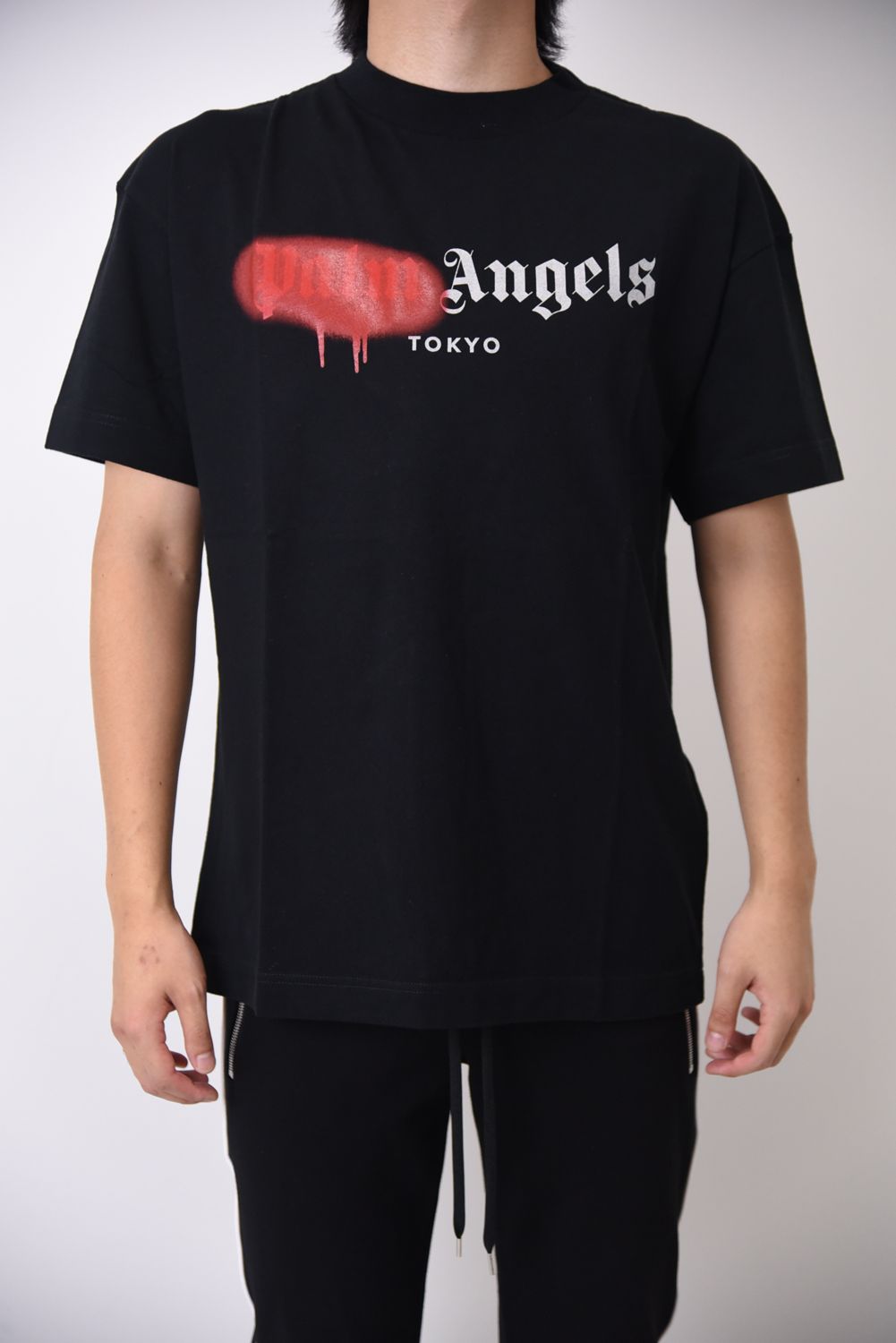 Palm Angels パームエンジェルス TOKYO LOGO 東京ロゴプリントクルーネック半袖Tシャツ ホワイト PMAA001S20413059