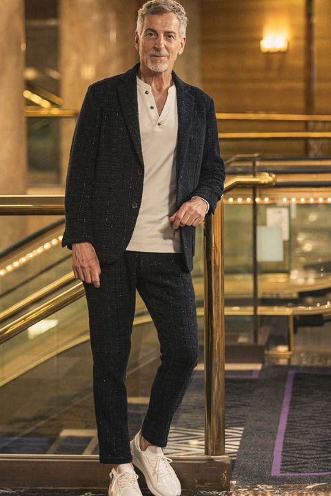 【26AW】【セットアップ】 LAME SQUARE JACQUARD JACKET / ファンシーツイード テーラードシングルジャケット&イージースラックス (ブラック)
