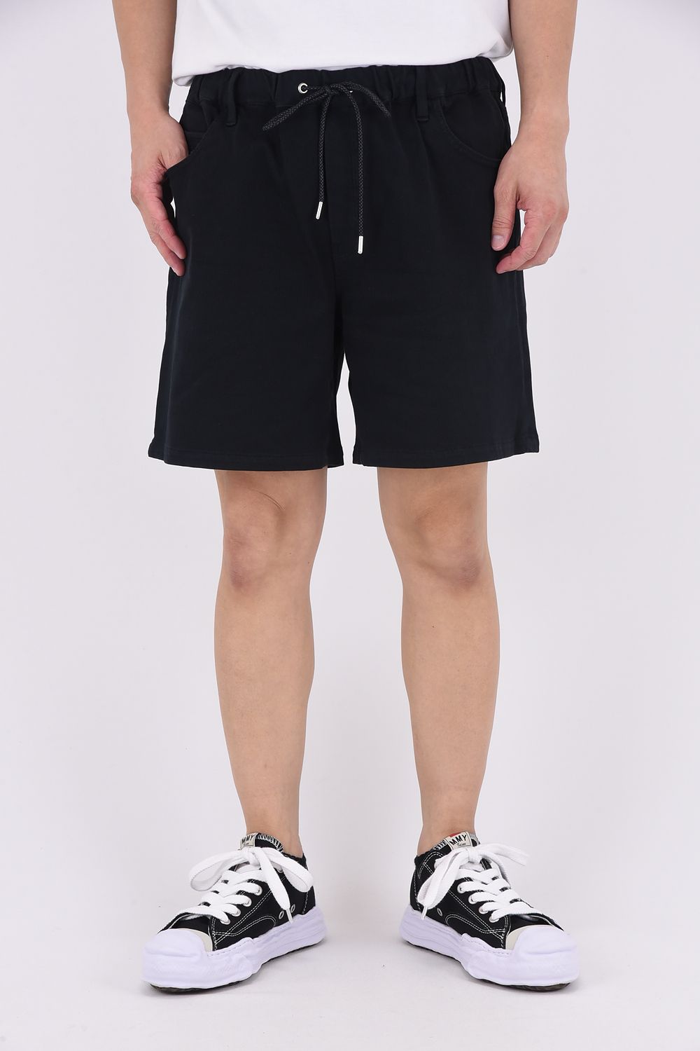 DENIM JERSEY SHORTS / ジャージーンズ ショートパンツ ブラック