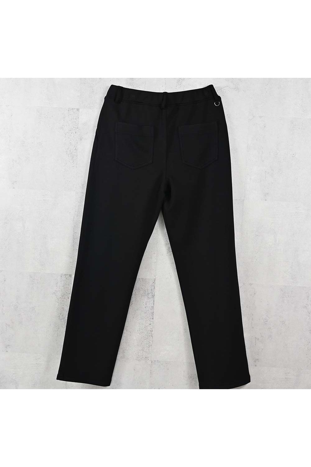 SEMI WIDE TUCK PANTS / ダンボール素材 セミワイド ワンタックイージーパンツ (ブラック) (4月中旬入荷予定) ※オーダー締切:2月15日(日)18時