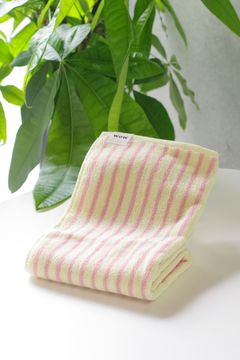 Stripe Face Towel / シルク混 ストライプ フェイスタオル (パープル)