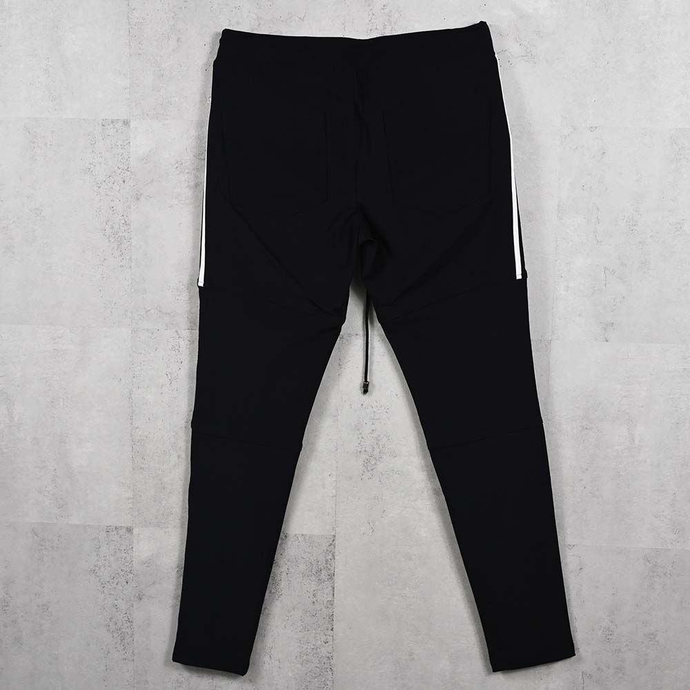 JOHNSON LINE HEAT PT / 【定番商品】 裏ボアフリース ハイブリットジャージー ラインパンツ (ブラック/ホワイト) (10月下旬入荷予定) ※オーダー締切:9月7日(月)17時