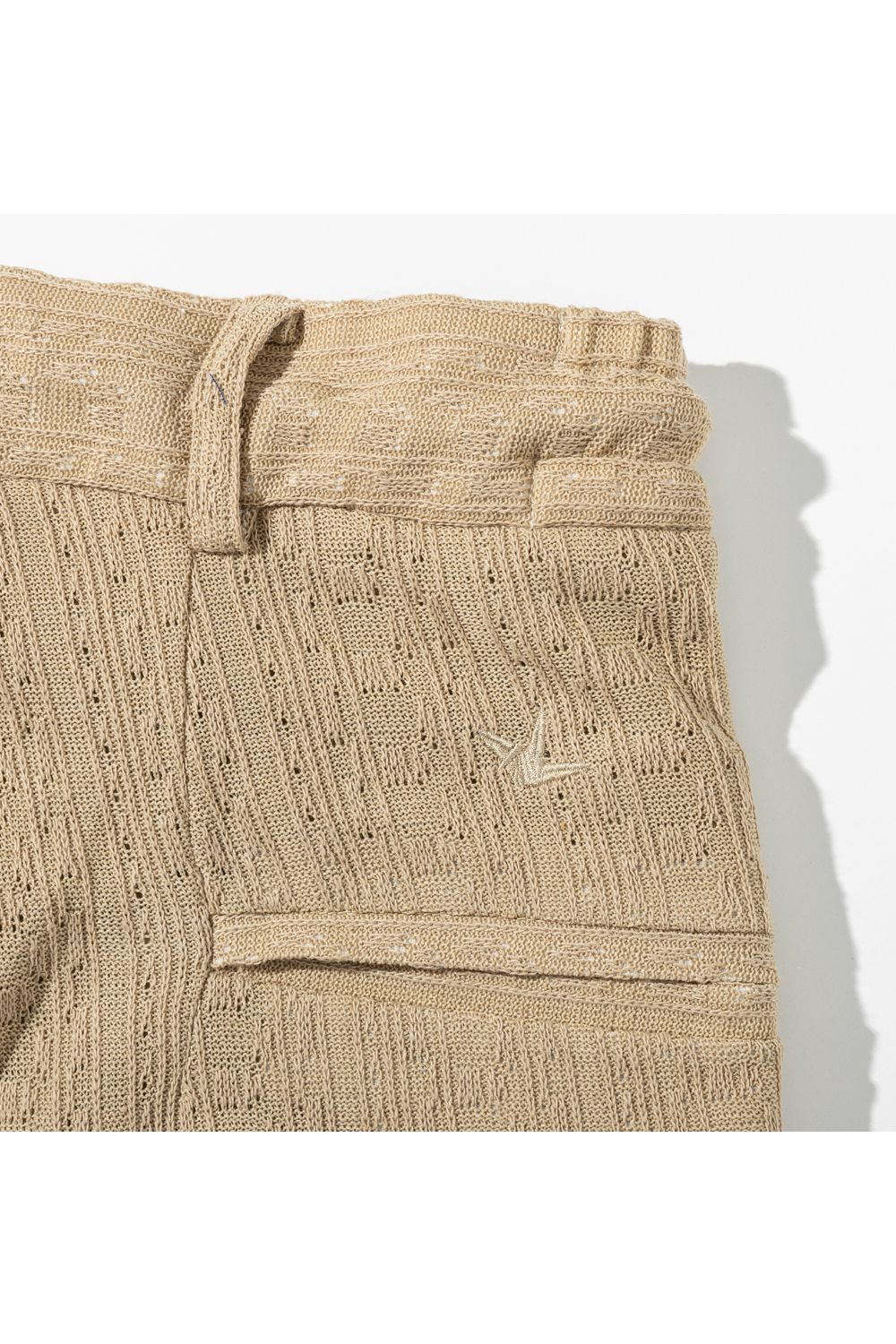 【26SS】 LINEN TOUCH JACQUARD SLACKS / リネンタッチ イージースラックス (ベージュ) (2月中旬入荷予定)