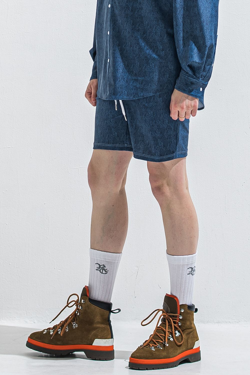 RUSH DENIM SHORTS / ラッシュガード デニムデザイン ショートパンツ (ダークインディゴ) (5月末入荷予定) ※オーダー締切:2月15日(日)18時