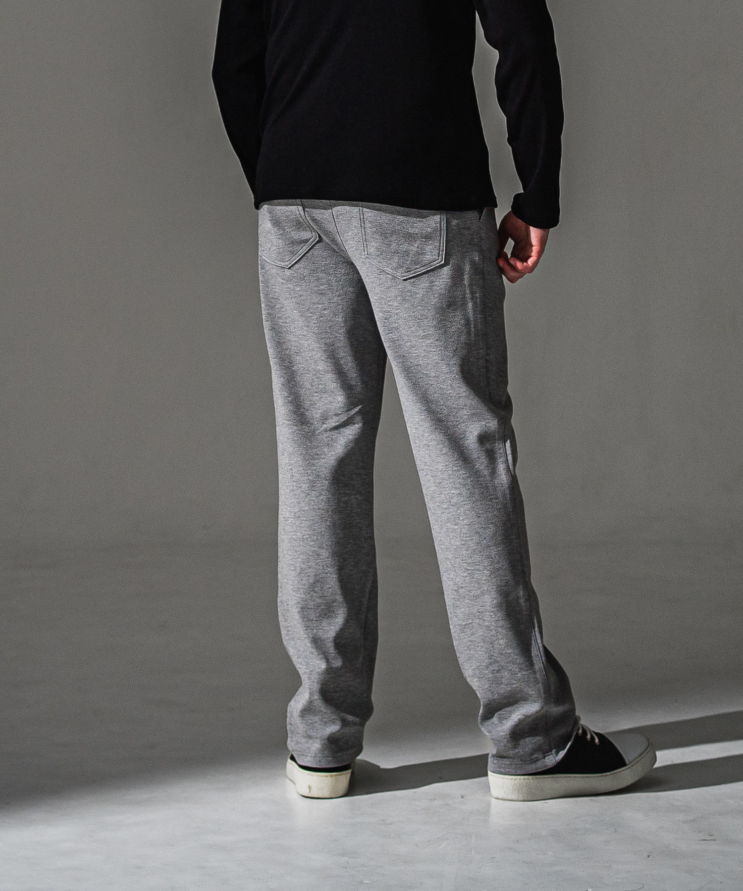 CHRIS EASY WIDE TUCK PANTS / ブリスターニット ワンタック イージーパンツ (グレー)（7月下旬入荷予定）※オーダー締切:5月23日(土)17時