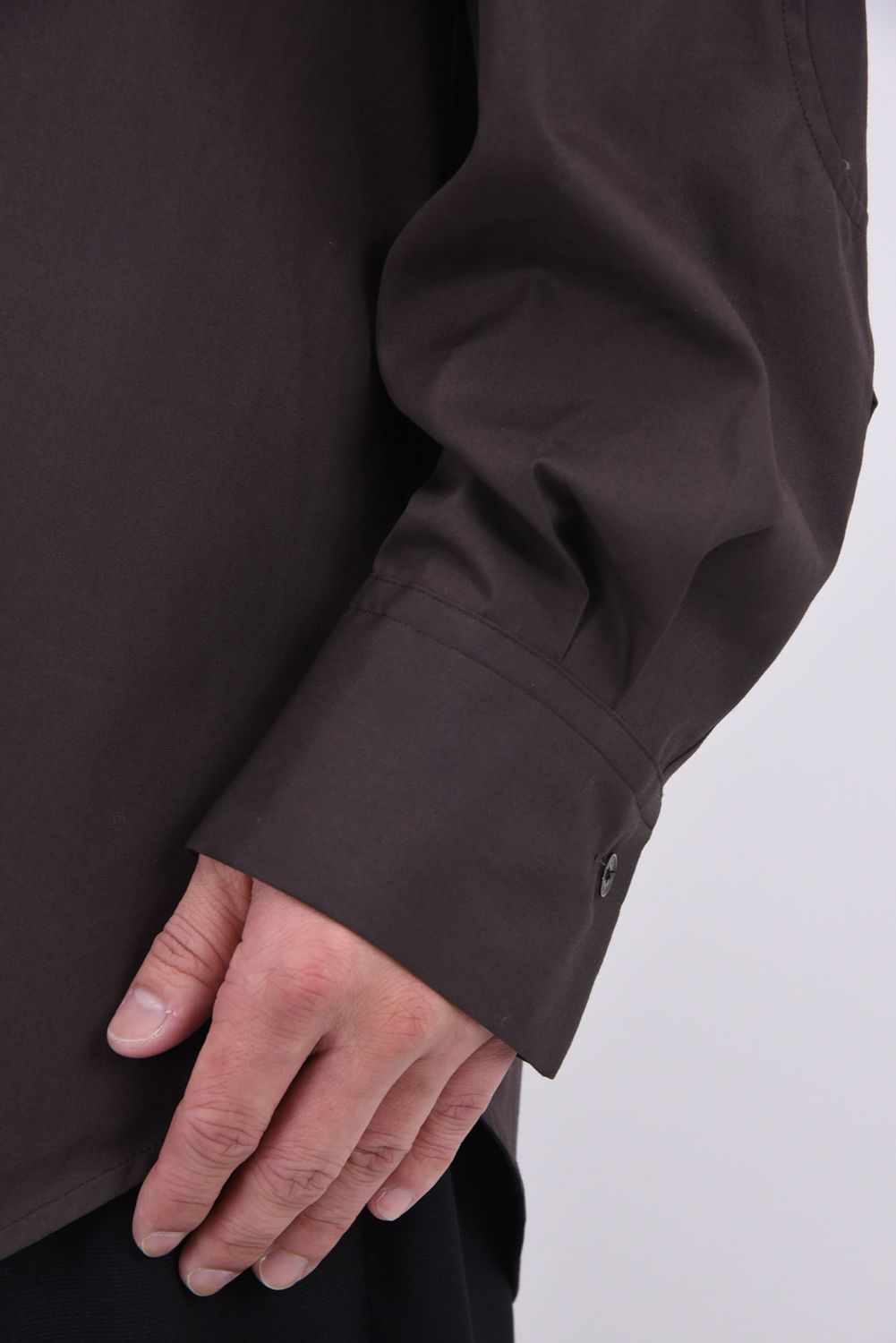 ELBOW PATCH DETAIL SHIRT / エルボー パッチ ディティールシャツ (ブラウン)