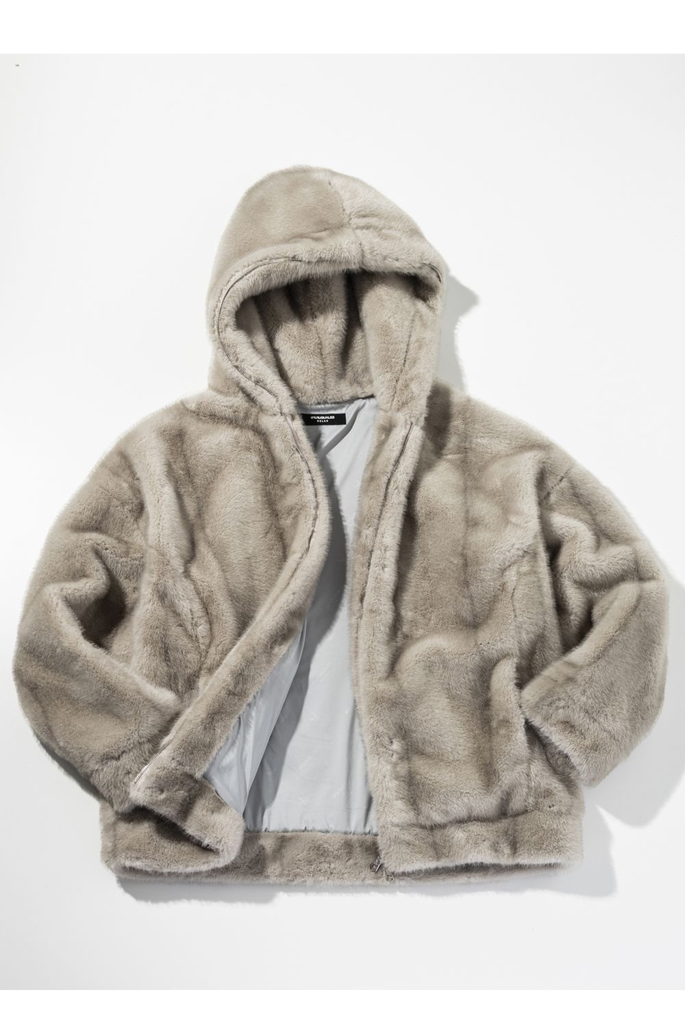 【26AW】 RICH FUR OUTER / ジップアップ リッチファーフーディー (グレー) (10月上旬入荷予定)