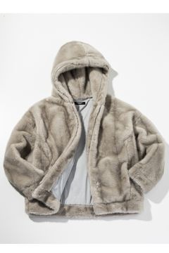 【26AW】 RICH FUR OUTER / ジップアップ リッチファーフーディー (グレー) (10月上旬入荷予定)