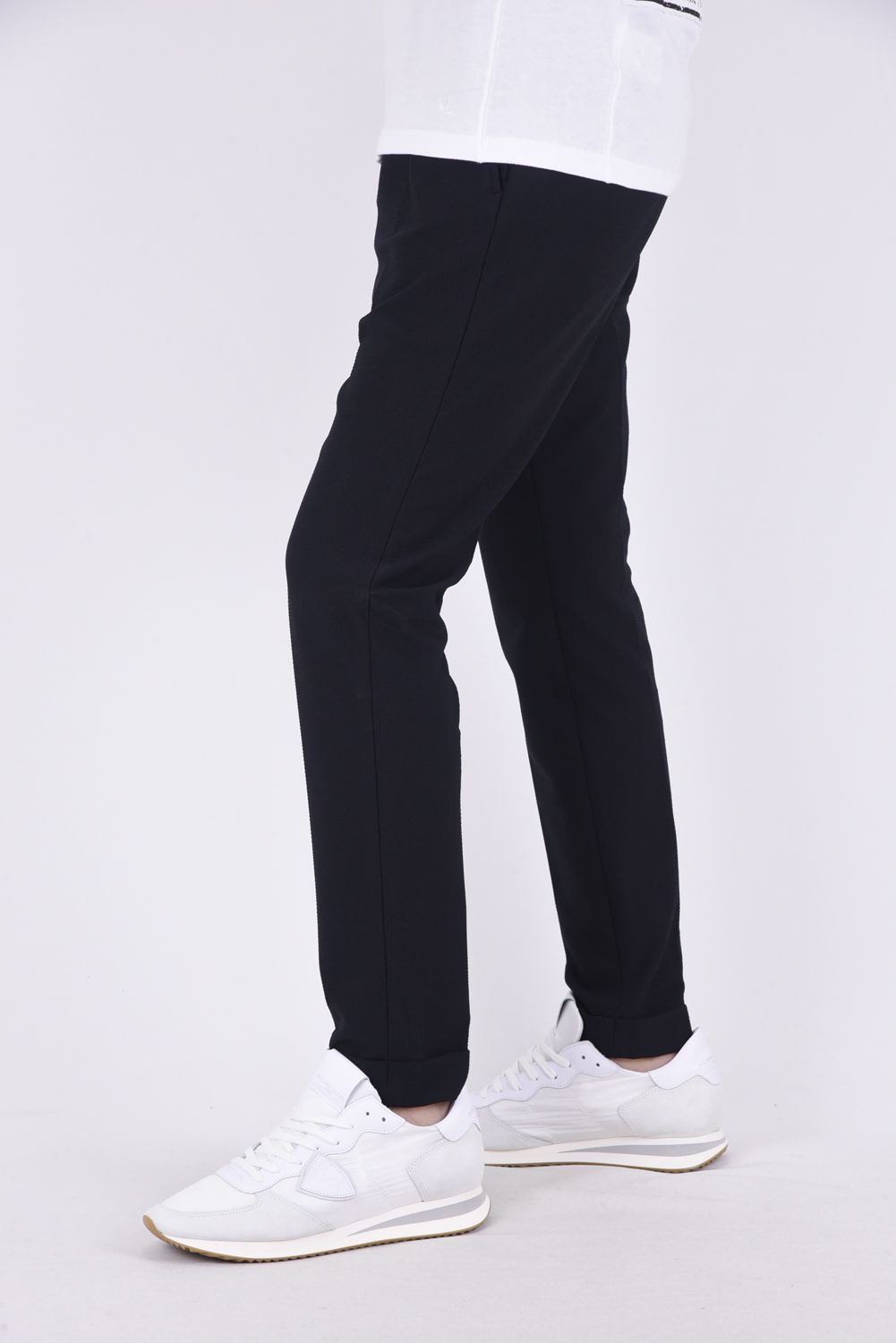 COMFY PANTS / ストレッチサッカー スラックス ブラック