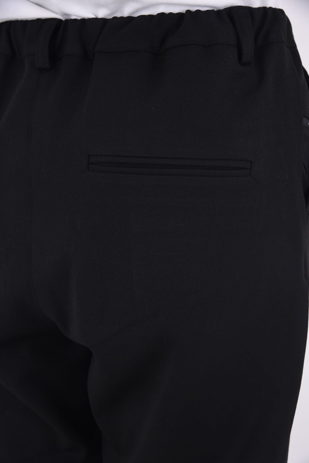 PAT WIDE EASY PANTS / ワイドテーパード イージースラックス (ブラック)