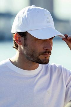 3 LOGO CAP / 3ロゴ アップリケ キャップ ホワイト
